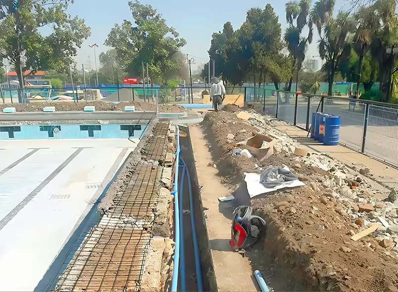 Reparación de piscina en Club Israelita